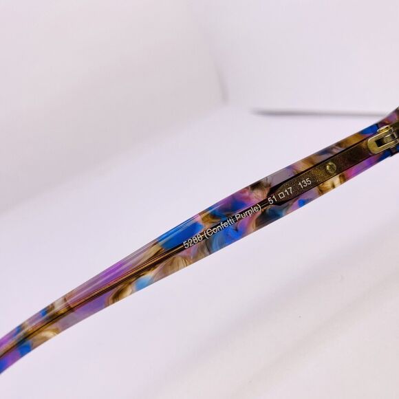 Coach Authentic Eyeglasses HC 6065 5288 51 [] 17 135 MM Confetti Purple Gold - Picture 5 of 8